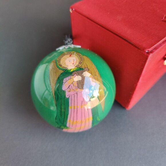 Vintage Le Bien Glass Christmas Ornament Christmas Angels Musical Instruments - Picture 5 of 5